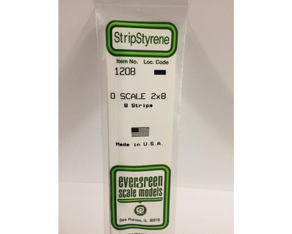 Evergreen Styrene Strips -- 2 x 8"