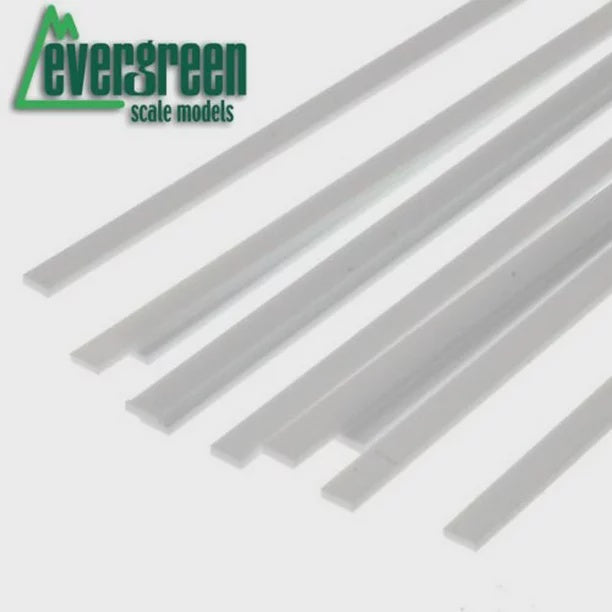 Evergreen Styrene Strip .030" Thick - 14" Long; pkg(10) -- x .100"