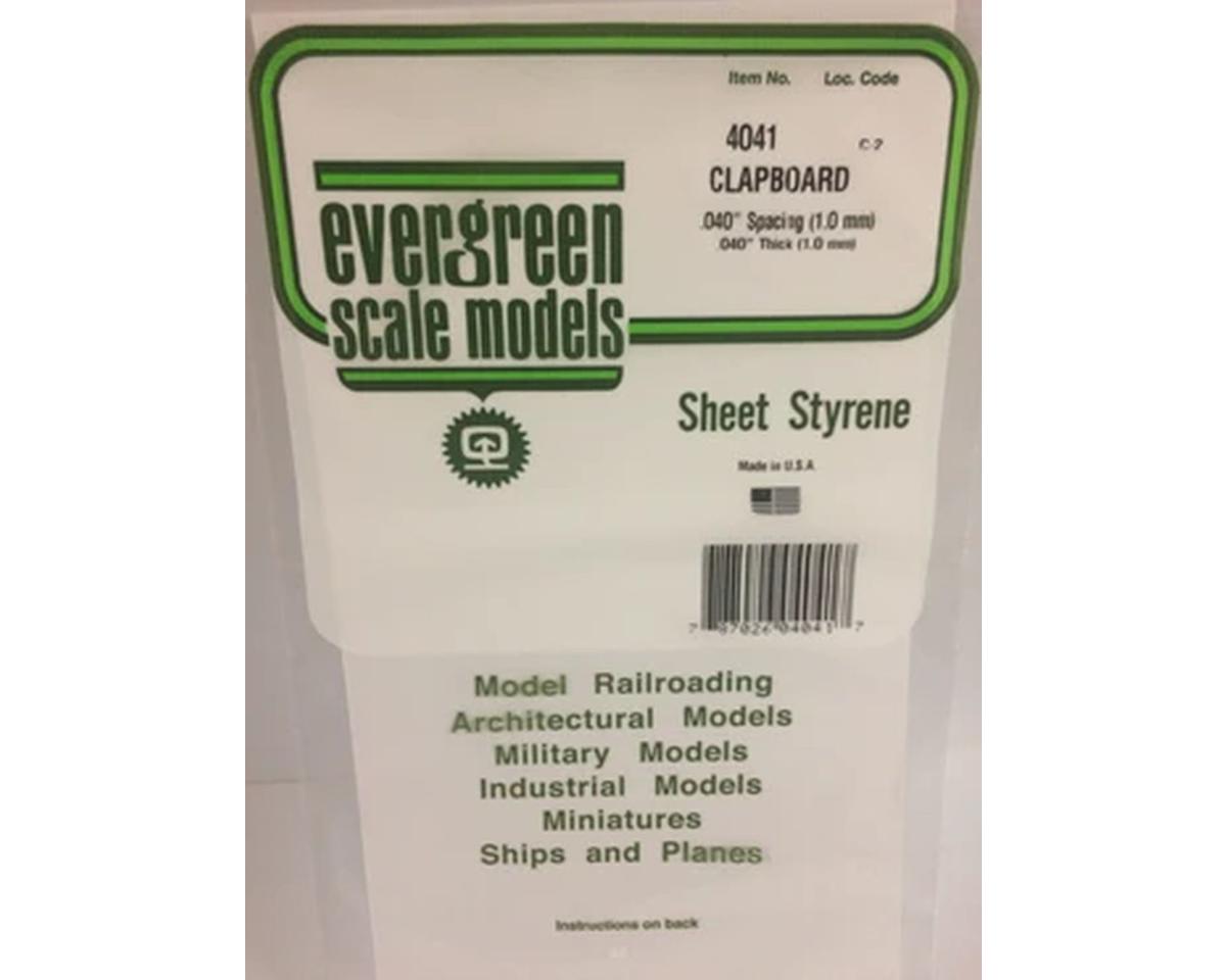 Evergreen Styrene Siding Clapboard .040x12x24" -- .040" Spacing