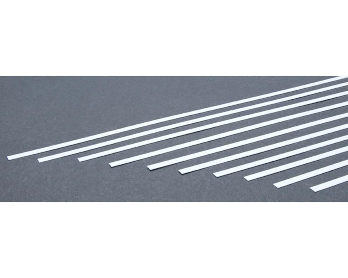 Evergreen Styrene Strip .040" Thick - 14" Long; pkg(10) -- x .188"