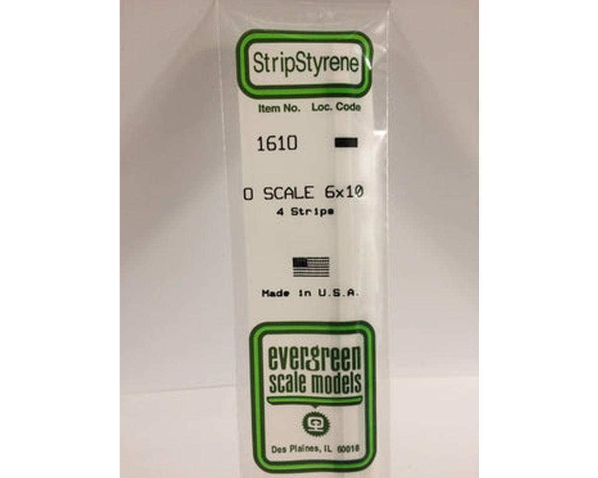 Evergreen Styrene Strips -- 6 x 10"  15.2 x 25.4cm pkg(4)