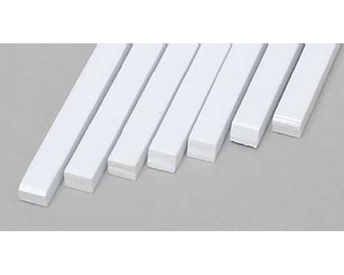 Evergreen Styrene Strip .100" Thick - 14" Long -- x .125" pkg(7)