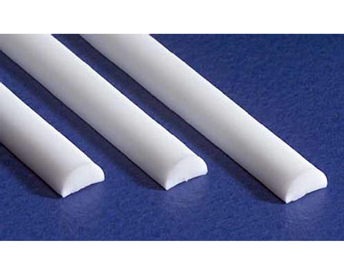 Evergreen Styrene Half Round -- .060"  .15cm pkg(5)