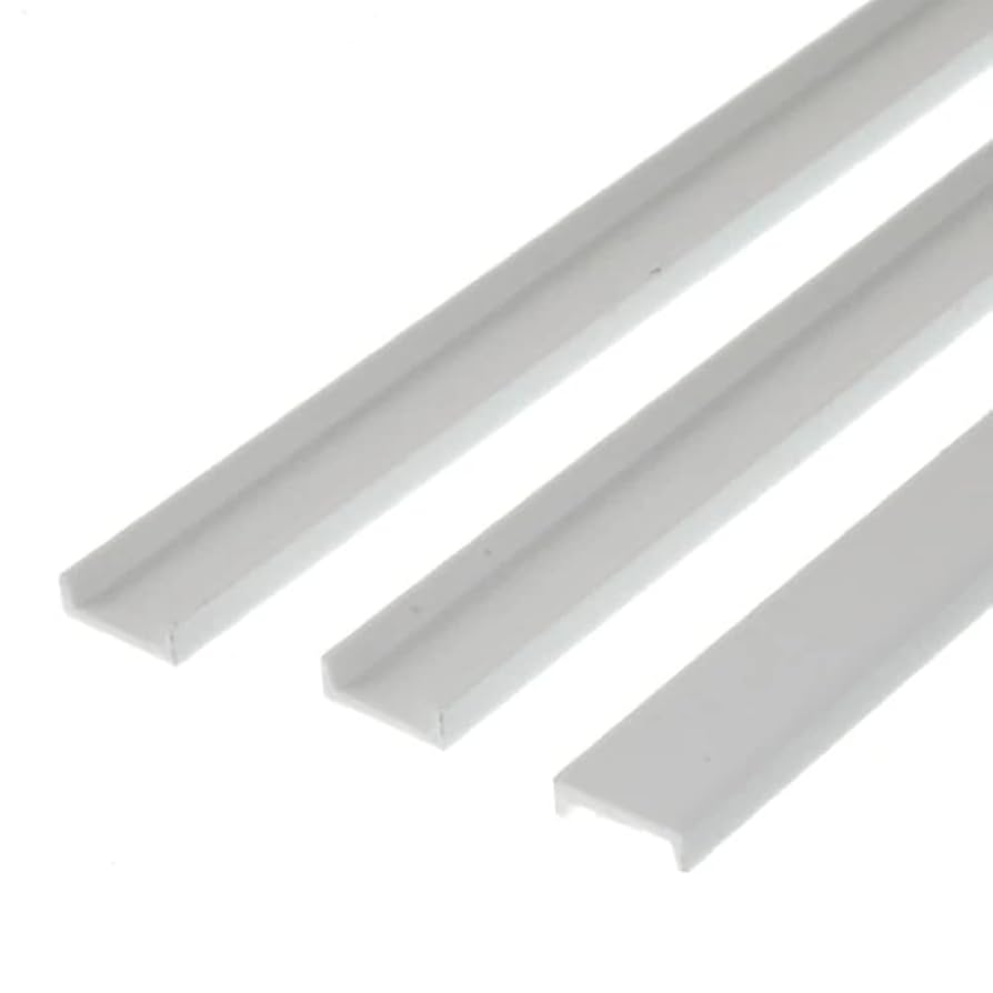 Evergreen 14" Styrene Channel -- .188"  .48cm pkg(3)