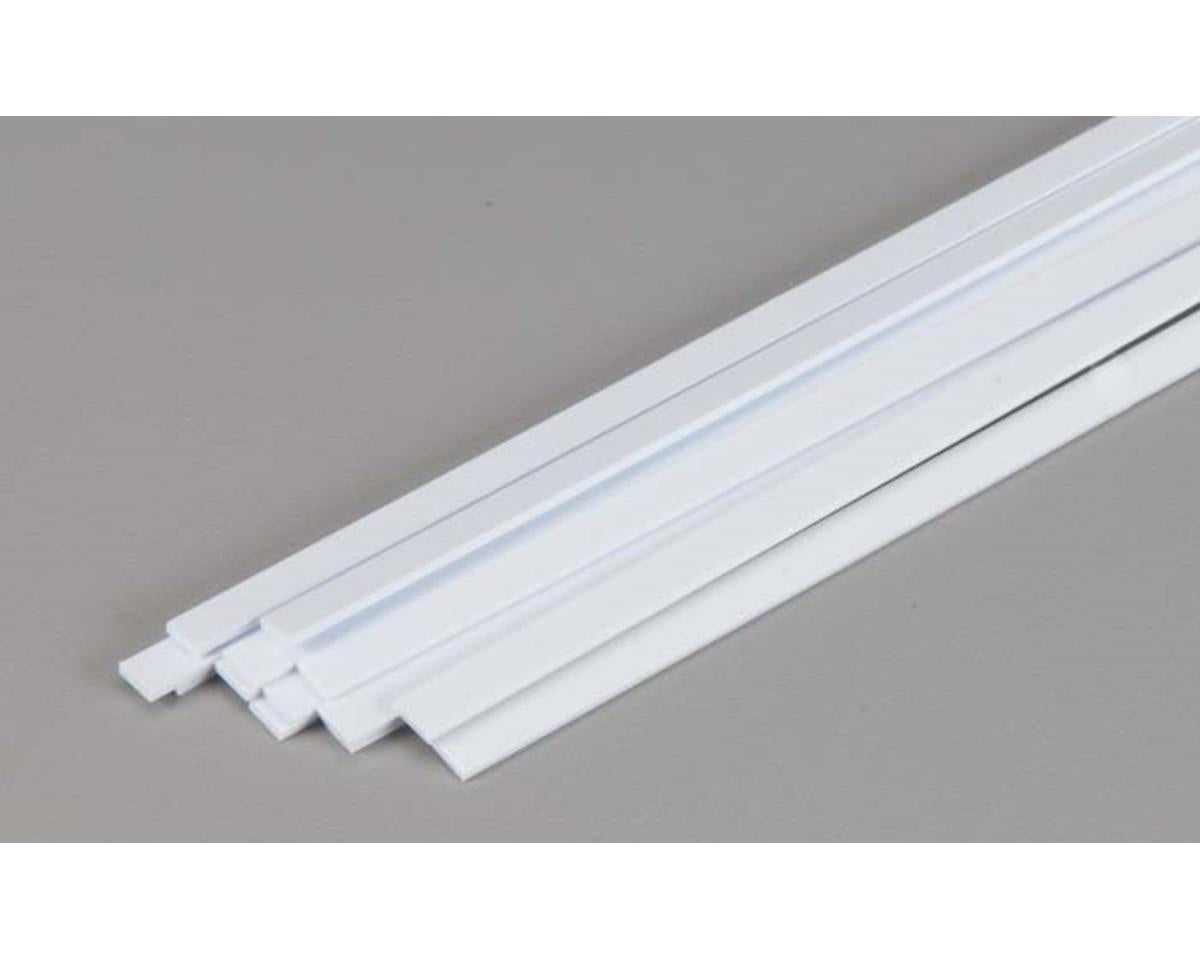 Evergreen Opaque White Styrene Strips .040" Thick, 24" Long -- .188" Wide pkg(14)