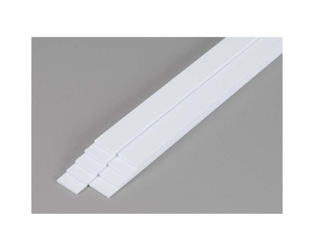 Evergreen Opaque White Styrene Strips .040" Thick, 24" Long -- .438" Wide pkg(9)