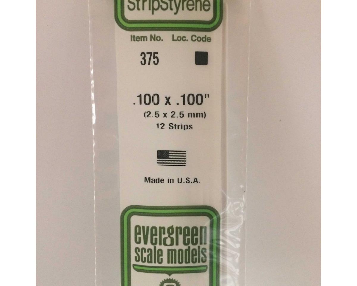 Evergreen Opaque White Styrene Strips .100" Thick, 24" Long -- .100" Wide pkg(12)