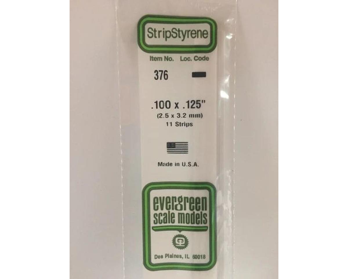 Evergreen Opaque White Styrene Strips .100" Thick, 24" Long -- .125" Wide pkg(11)