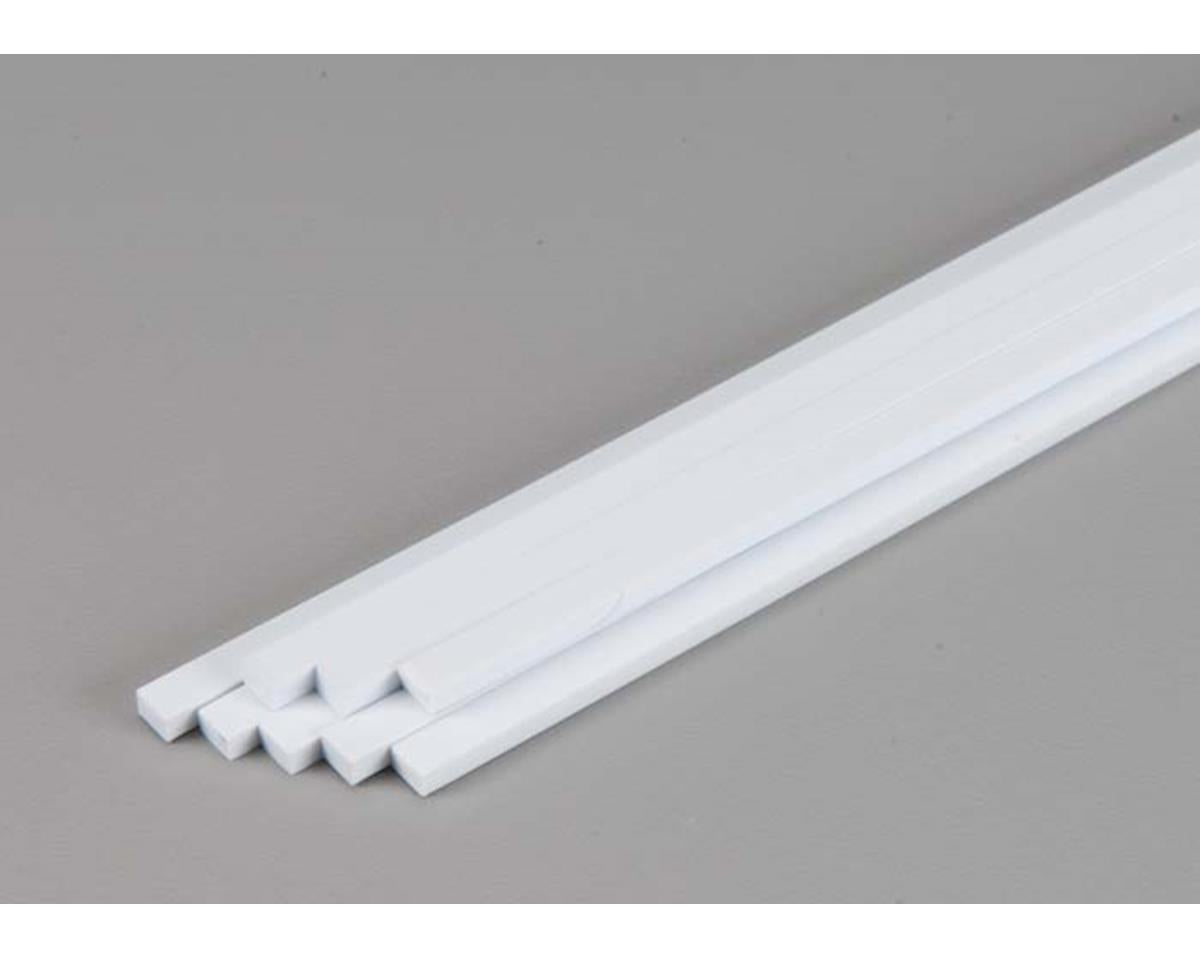 Evergreen Opaque White Styrene Strips .125" Thick, 24" Long -- .188" Wide pkg(8)