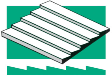 Evergreen Styrene Siding Clapboard - .040 x 6 x 12"  .1 x 15.2 x 30.5cm -- .030"  .08cm Spacing