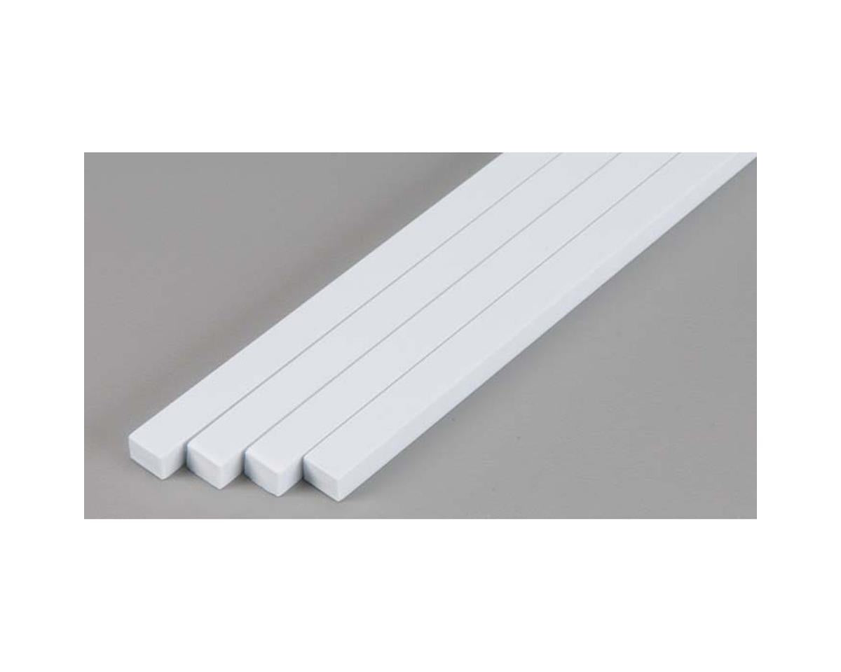 Evergreen Opaque White Styrene Strips .250" Thick, 24" Long -- .312" Wide pkg(4)