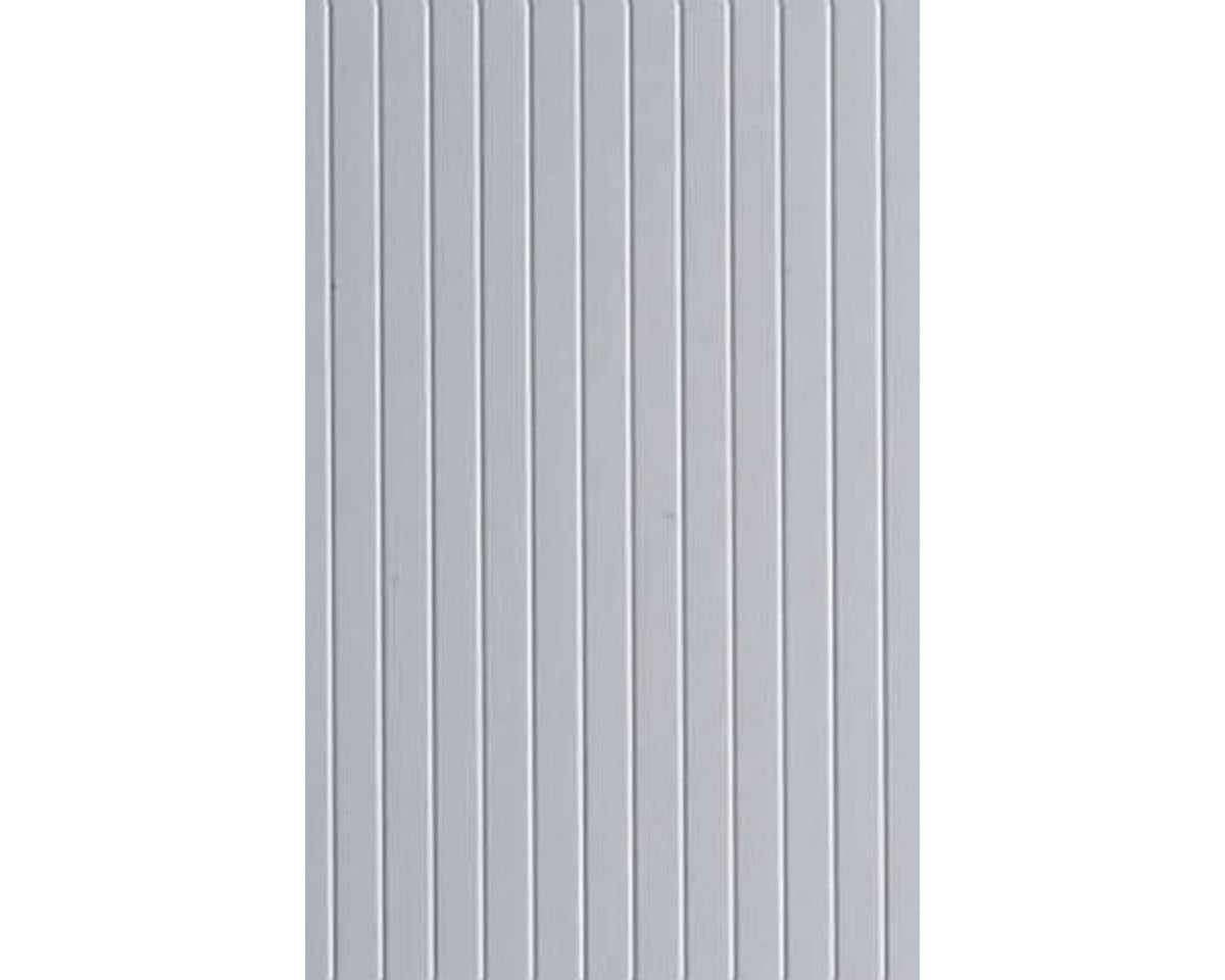 Evergreen 6 x 12" Styrene Siding Sheet, V-Groove .040" Thick -- .125" Spacing
