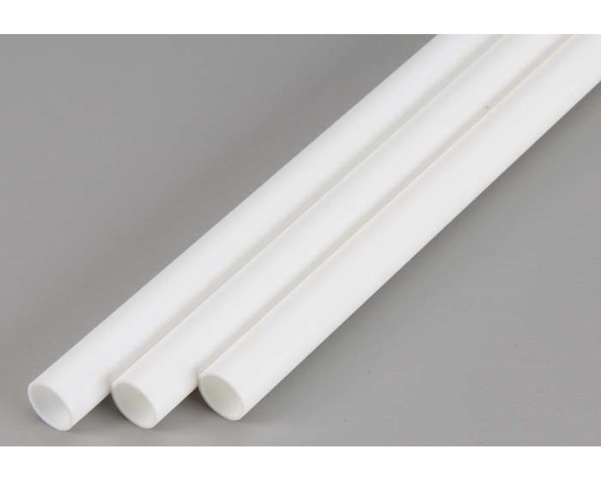 Evergreen Opaque White Styrene Tubes - 24"  61cm Long -- 7/16"  1.11cm Diameter pkg(3)