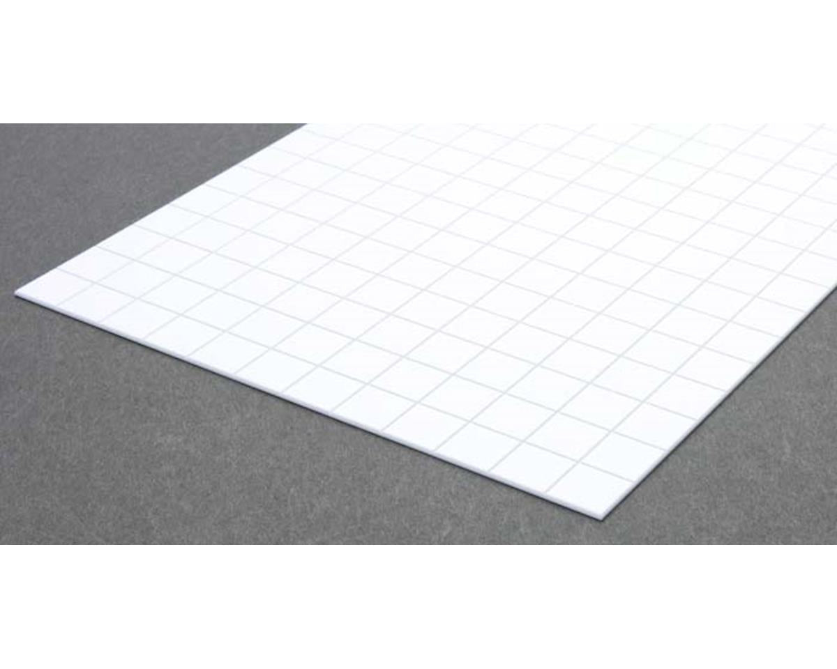 Evergreen Styrene Sidewalk Sheet - .040 x 6 x 12"  .1 x 15.2 x 30.5cm -- 1/2"  1.3cm Squares