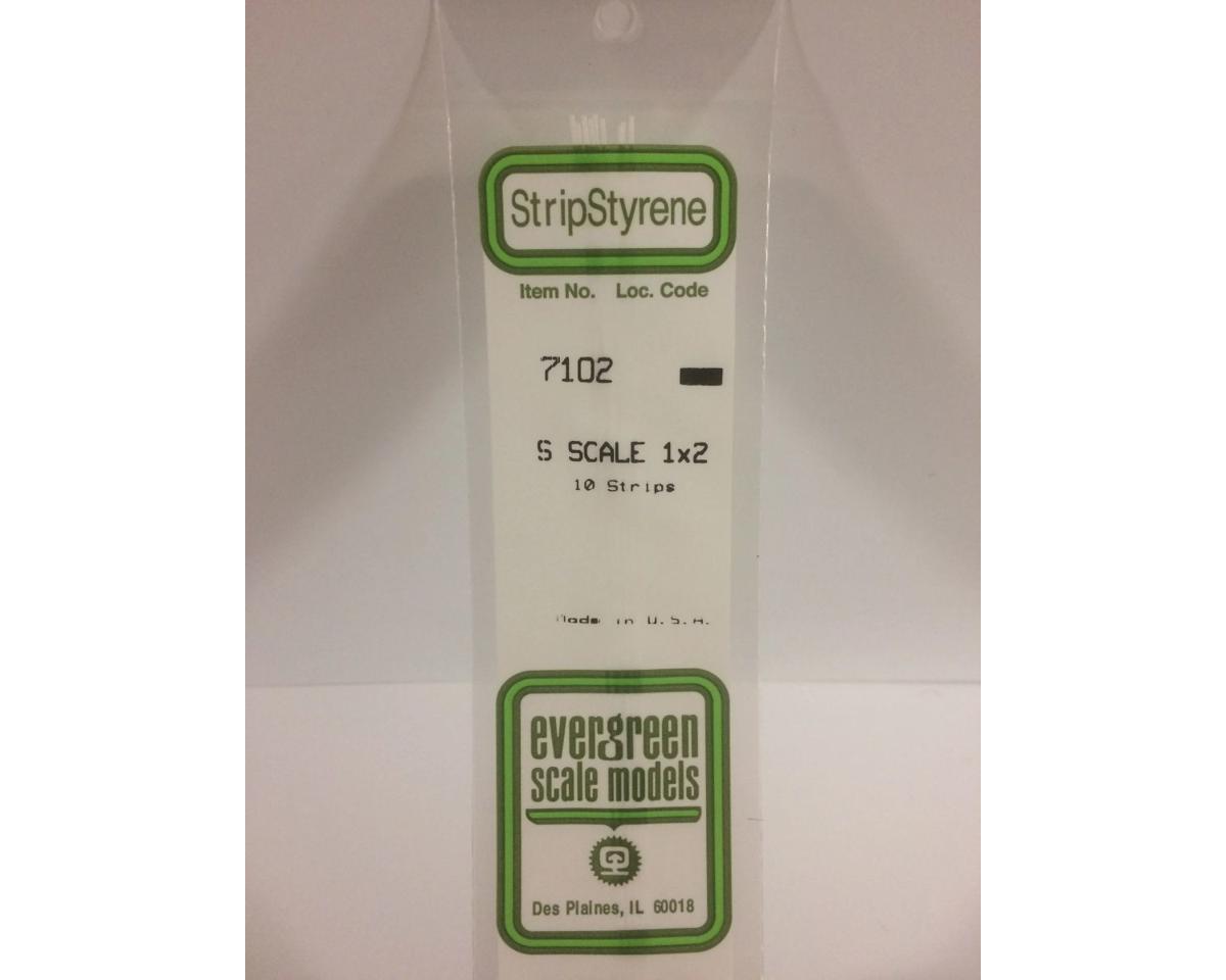 Evergreen Styrene Strips -- 1 x 2"