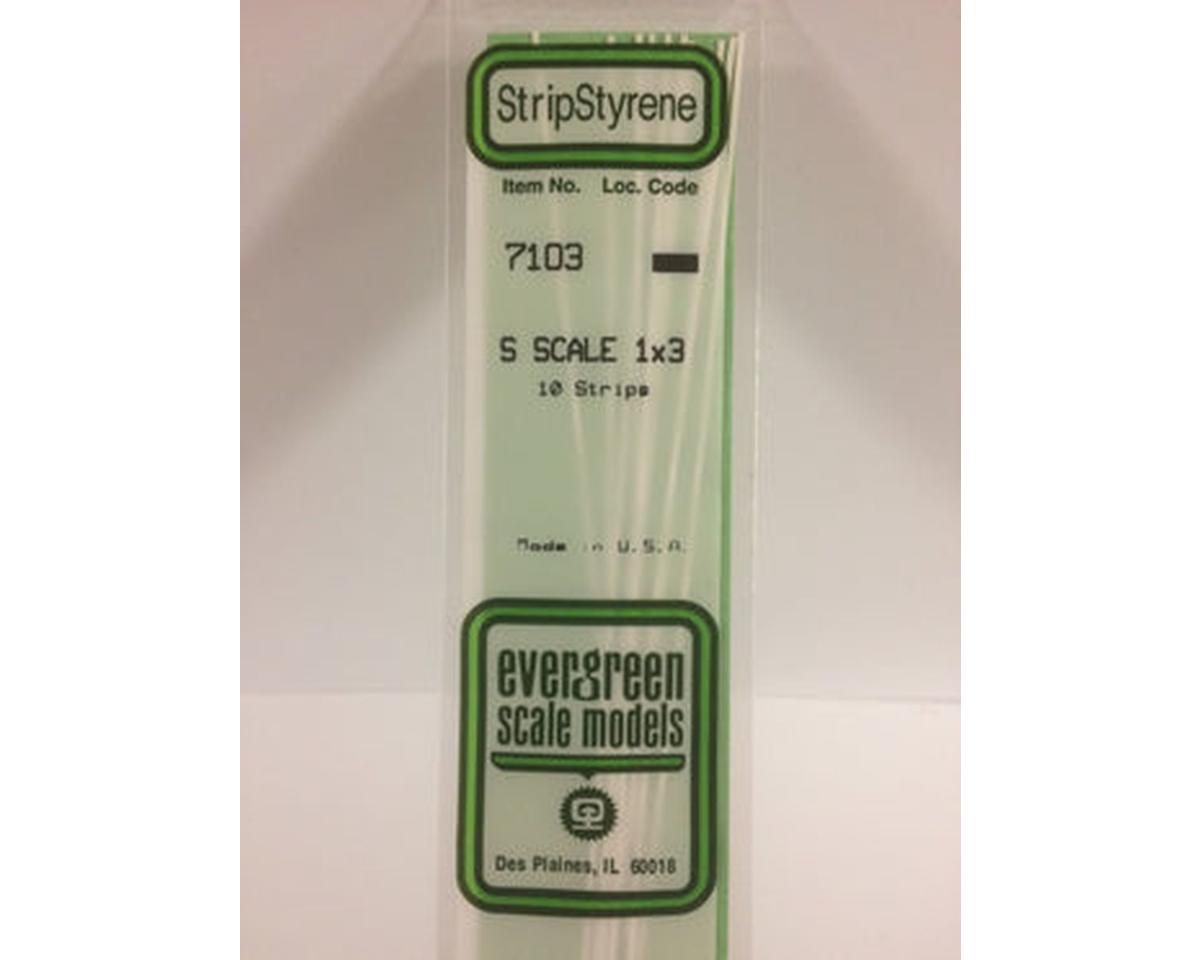 Evergreen Styrene Strips -- 1 x 3"