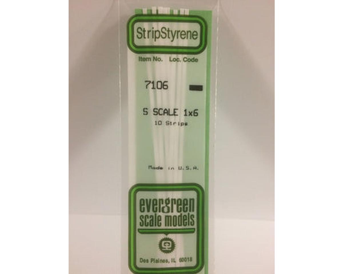 Evergreen Styrene Strips -- 1 x 6"