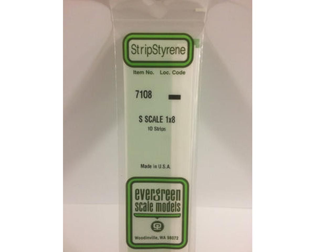 Evergreen Styrene Strips -- 1 x 8"