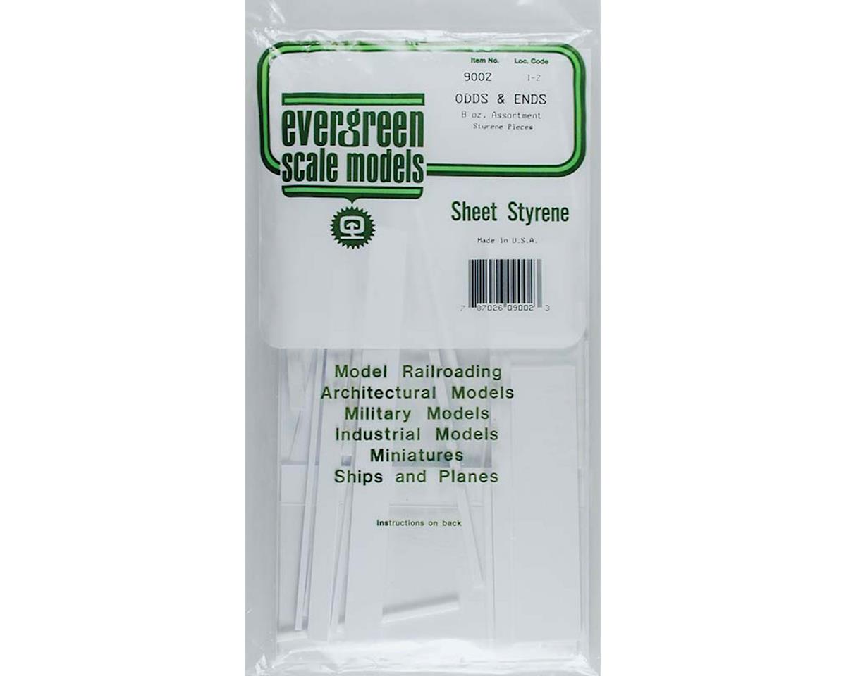 Evergreen Opaque White Styrene -- Odds & Ends Package - 1/2lb+  .2kg+
