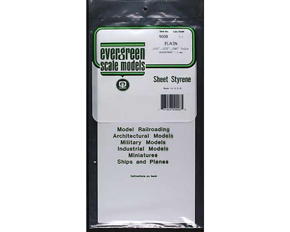 Evergreen Styrene Sheet Plain - 6 x 12" -- Assortment