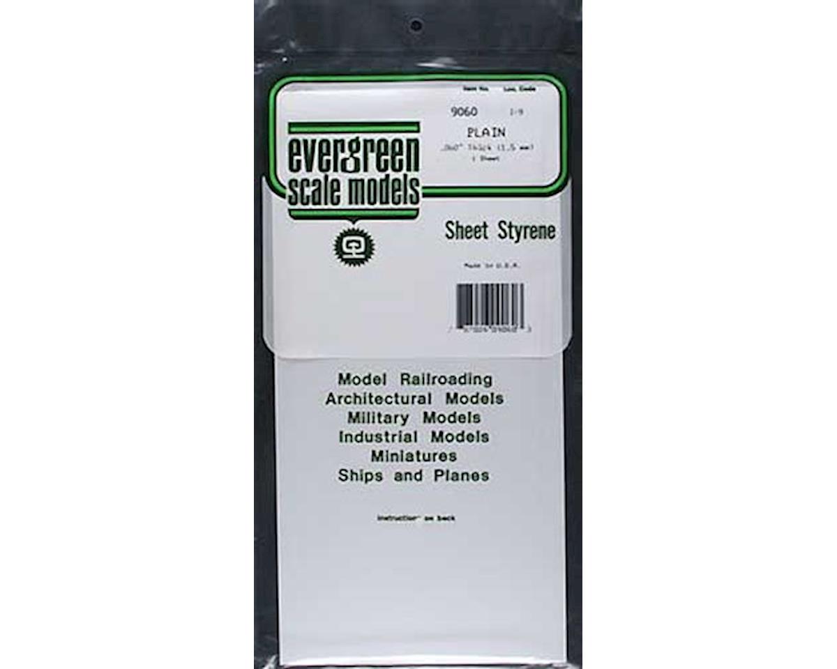 Evergreen Styrene Sheet Plain - 6 x 12"  15.2 x 30.5cm -- .060"  .15cm
