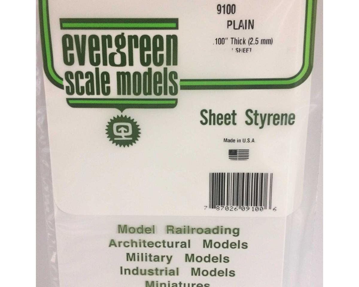 Evergreen Styrene Sheet - White - 6 x 12" -- .100"