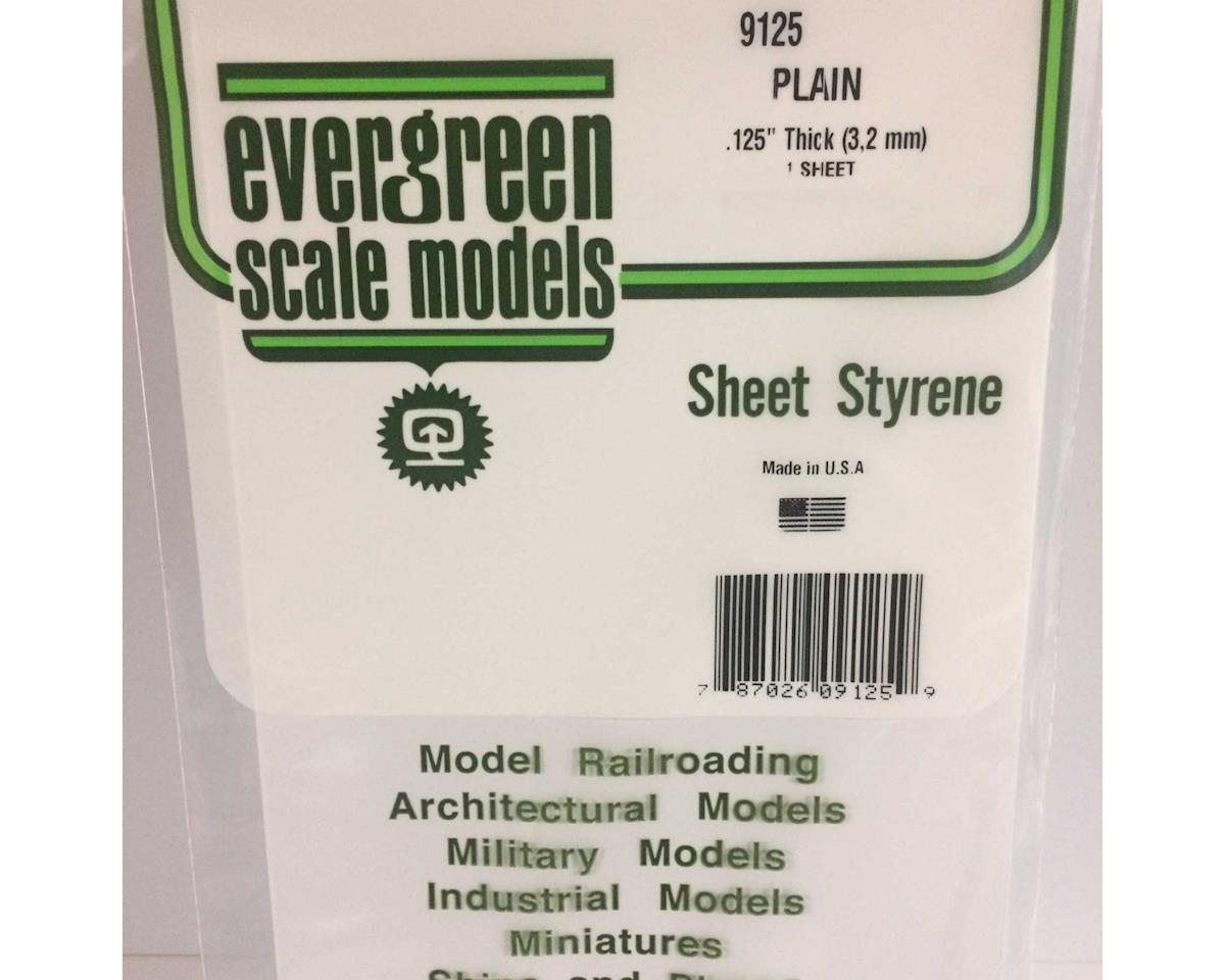 Evergreen Styrene Sheet - White - 6 x 12" -- .125"