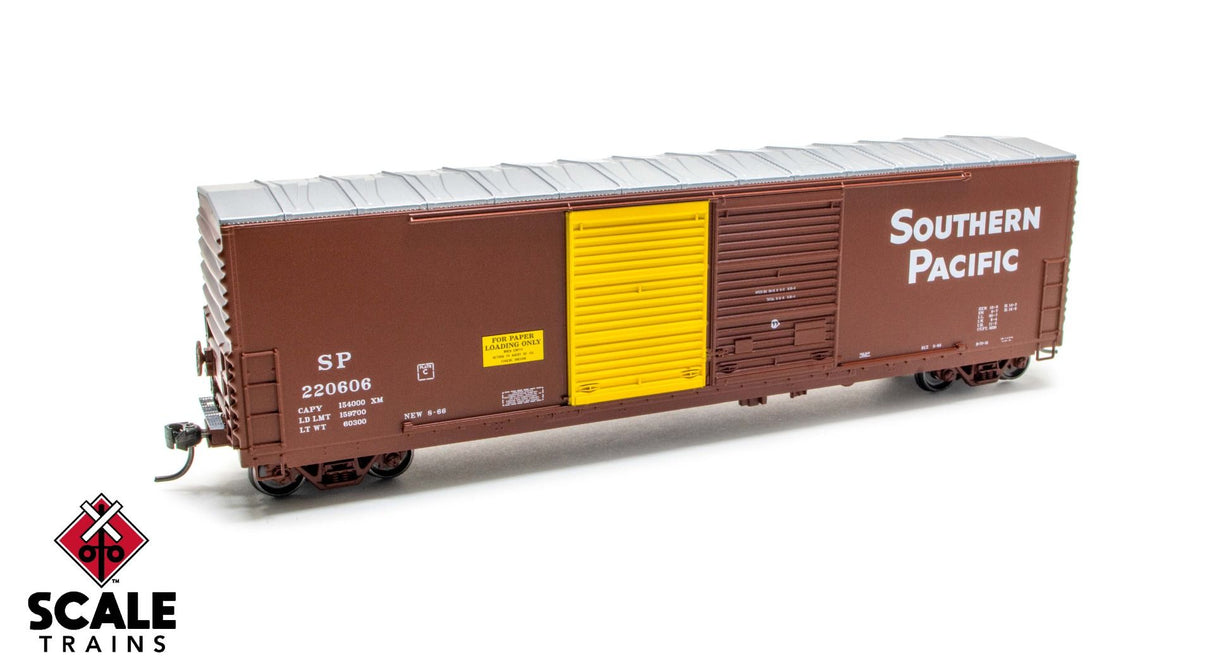 ExactRail Express HO Scale Gunderson 5200 Double-Door Boxcar, Southern Pacific/SP/For Paper Loading Only / 220717 /