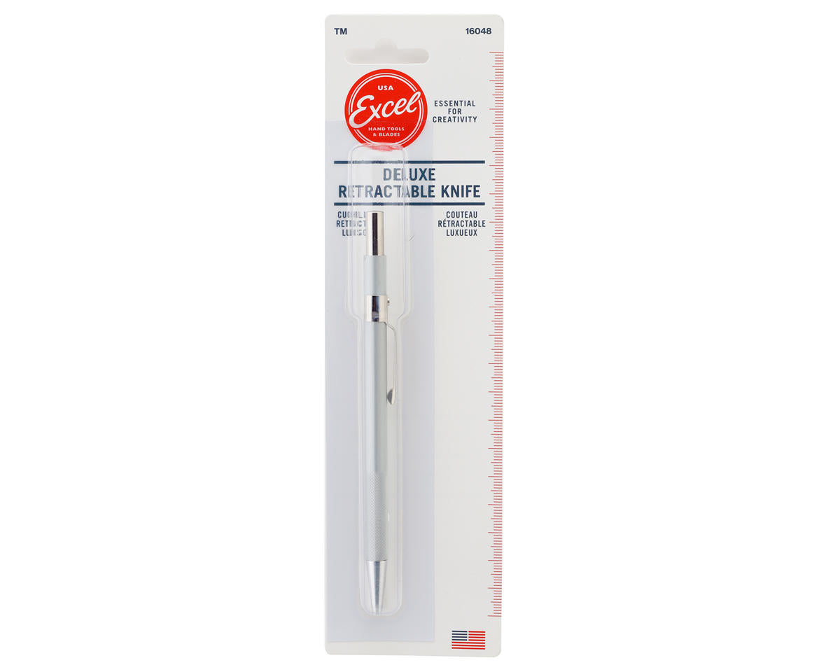 Excel Deluxe Retractable Knife w/Clip - EXL16048