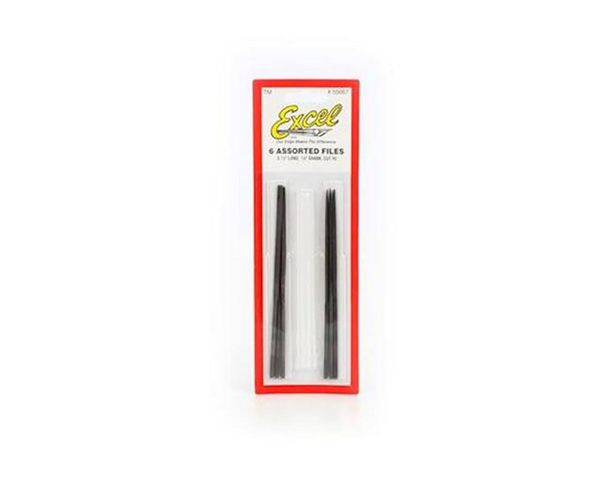 Excel 5 1/2" Long, Cut #2 Needle Files -- 6 Assorted Set, Carded - EXL55667