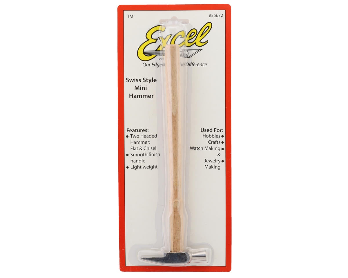 Excel Mini Hammer -- Swiss-Style (Carded) - EXL55672
