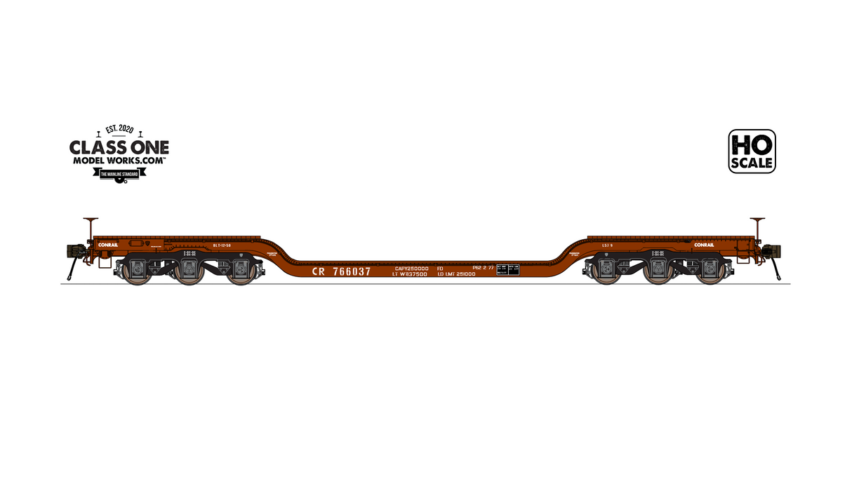 Class One Model Works GSC Heavy Duty Depressed Center Flatcar Conrail CR #766037