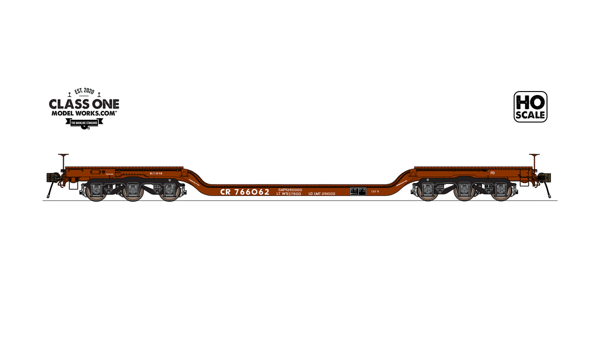 Class One Model Works GSC Heavy Duty Depressed Center Flatcar Conrail CR #766062