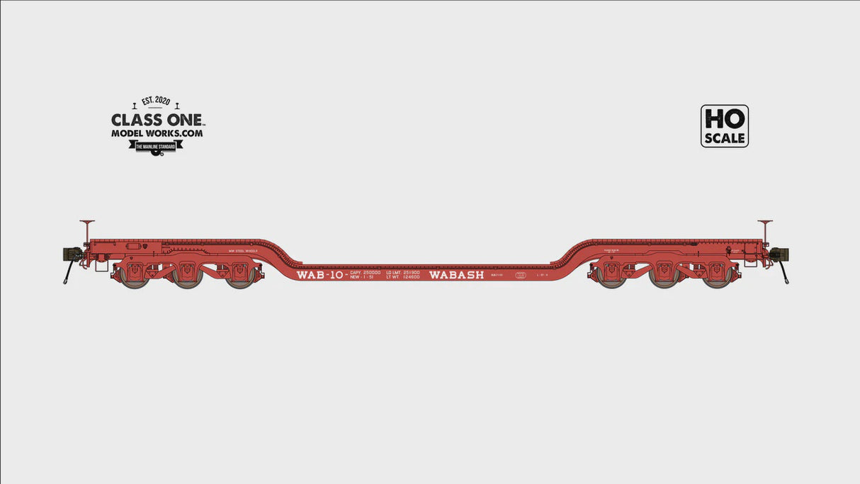 GSC Heavy Duty Flatcar - Wabash #10