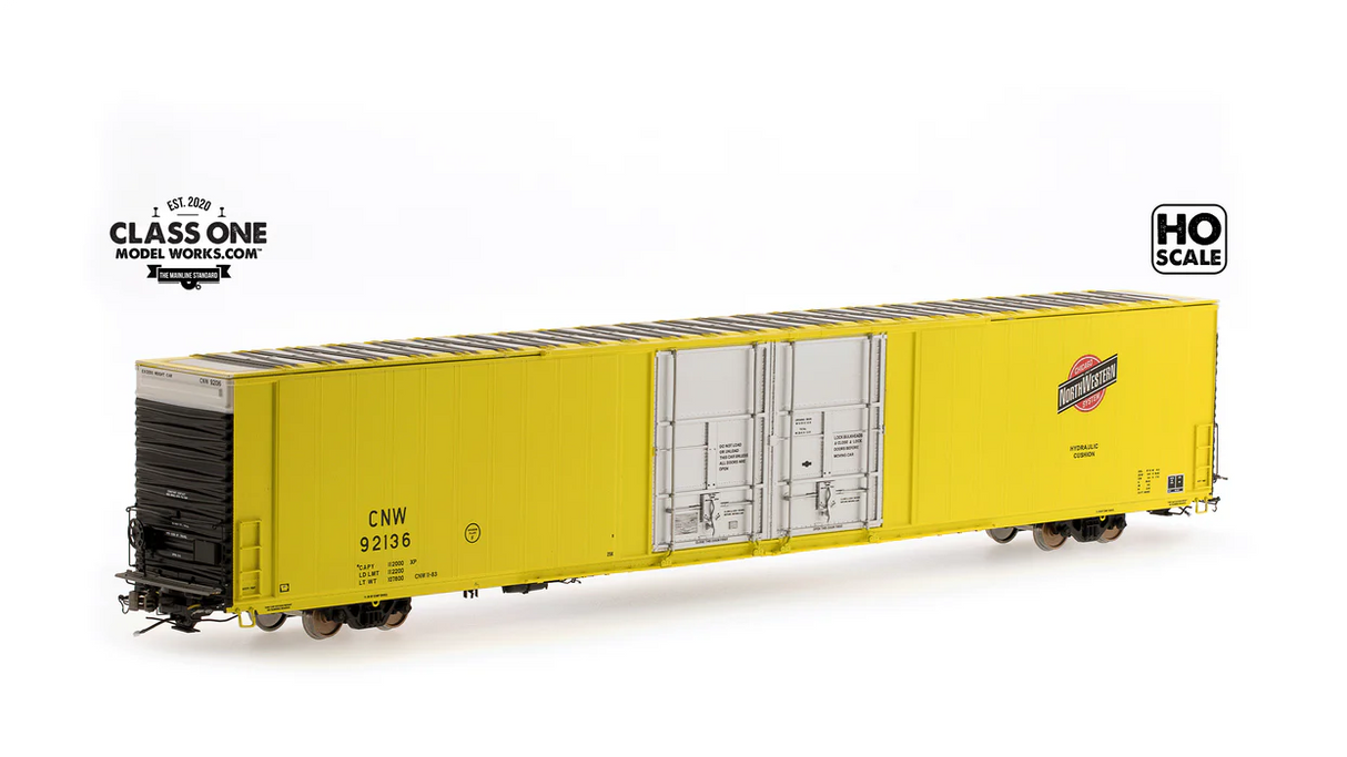 THRALL 86' HIGHCUBE BOXCAR - 4 DOOR - CHICAGO NORTHWESTERN - #92136