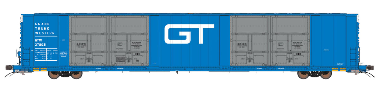 Class One Model Works HO THRALL 86' HIGHCUBE BOXCAR - 8 DOOR - GRAND TRUNK WESTERN #378058