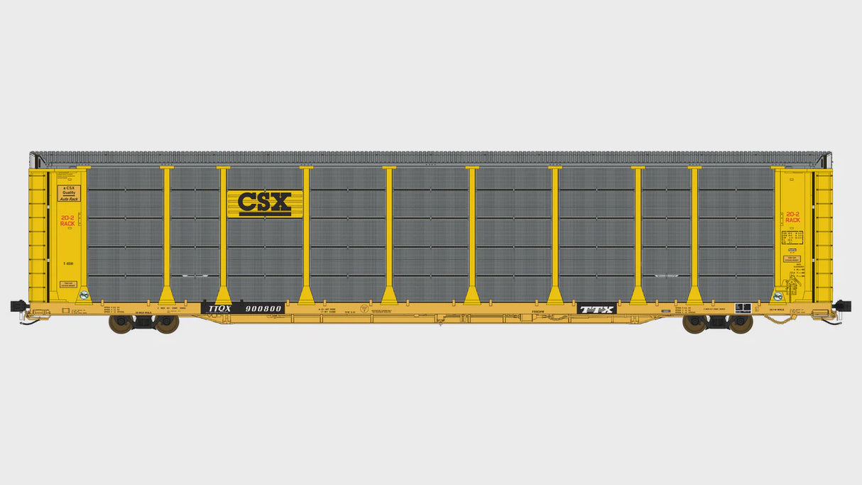 Class One Model Works HO Thrall 20-2 Autorack - Type A - CSX TTQX 900800