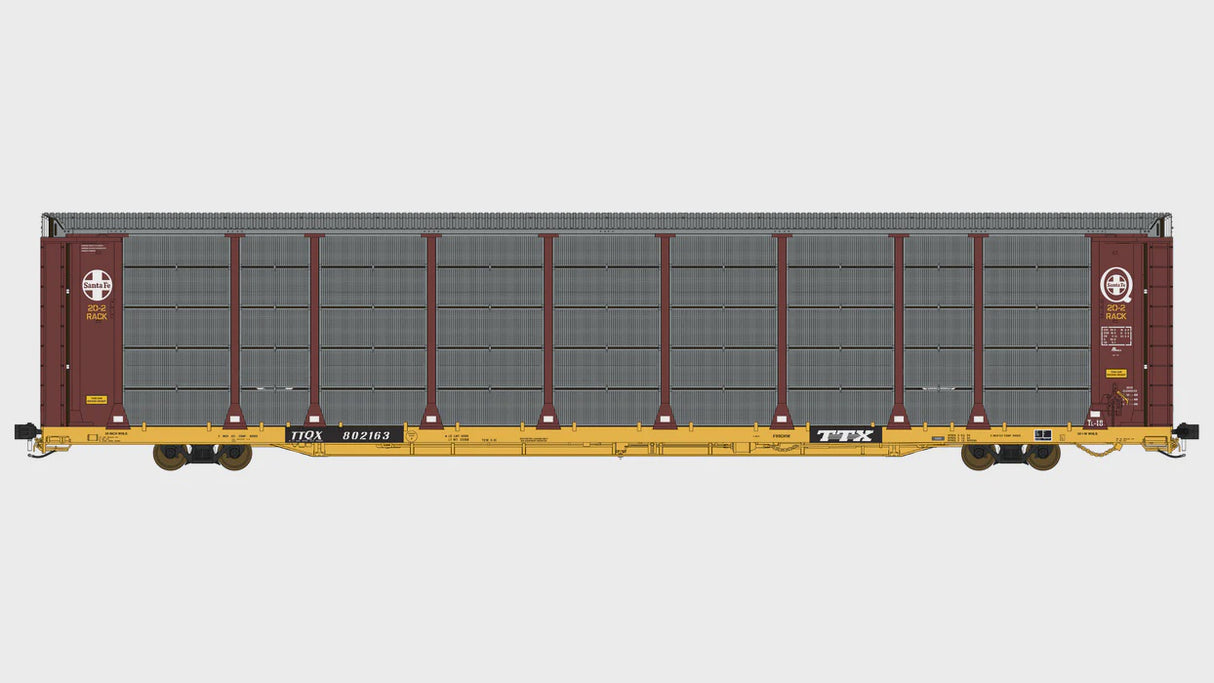 Class One Model Works HO Thrall 20-2 Autorack - Type B - Santa Fe (ATSF) TTQX 802163