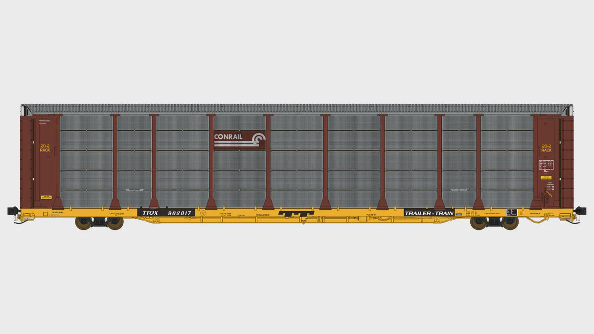 Class One Model Works HO Thrall 20-2 Autorack - Type B - Conrail (CR) TTQX 908820