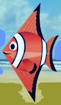 Gayla 52"x28" Clown Fish Designer Delta Kite - GAY224