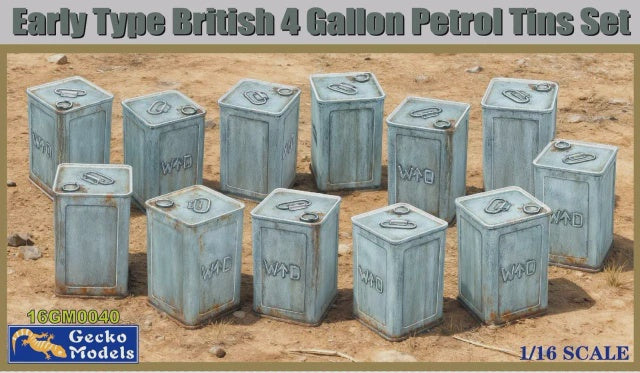 1/16 Gecko Early Type 1942 5 gal/20L Jerry Cans Set Plastic Model Kit