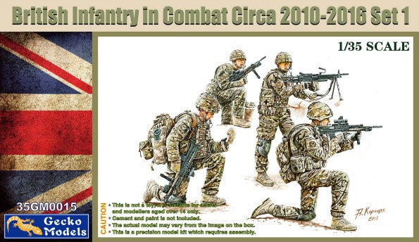 Gecko Models 1/35 BRITISH INFANTRY IN COMBAT SET 1 2010-2016 - GKO350015
