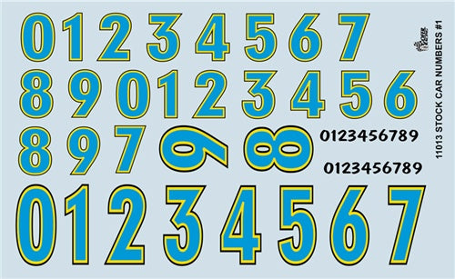 Gofer Racing 11013 Stock Car Numbers #1 Decal
