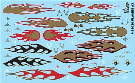 Gofer Racing 11030 Gold Flames Decal