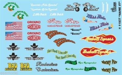 Gofer Racing 11037 Name It Decal