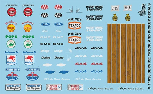 Gofer Racing 11038 Service Trucks And Pickups Decal