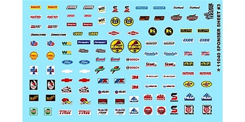 Gofer Racing 11040 Sponser Sheet #3 Decal