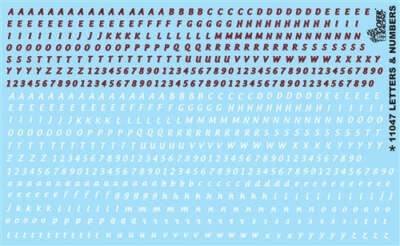 Gofer Racing 11047 Letters & Numbers Decal