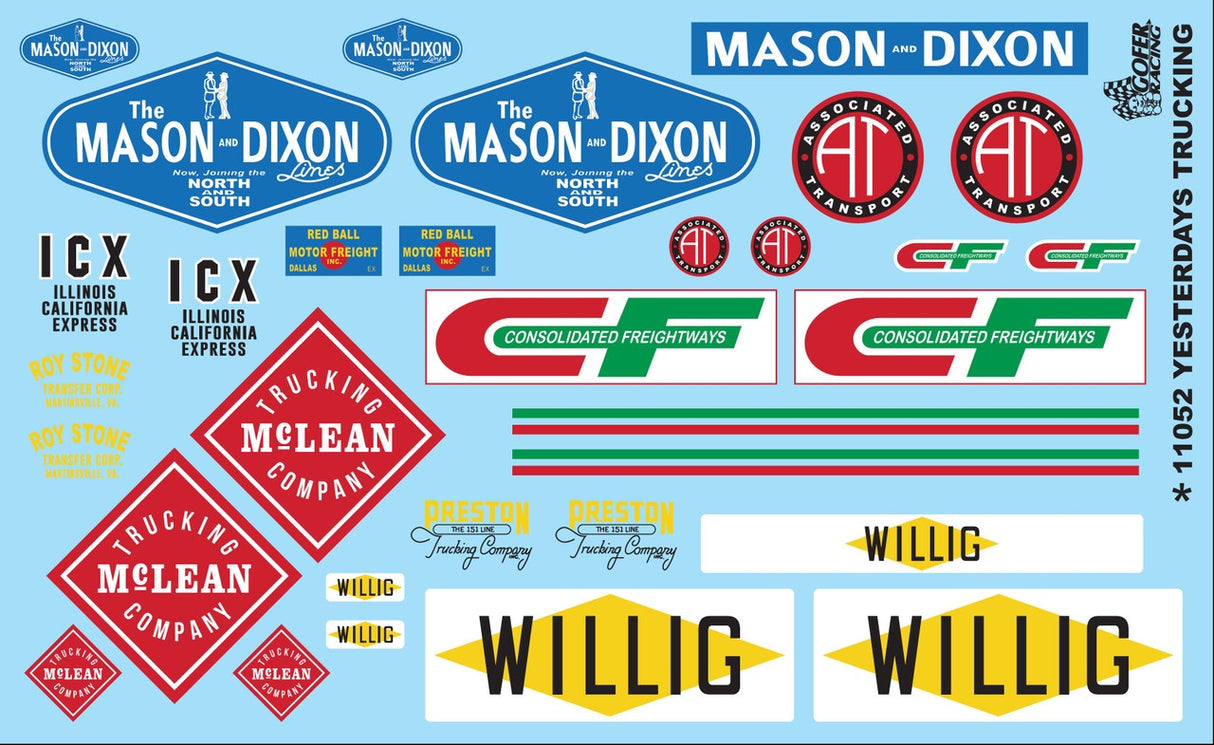 Gofer Racing 11052 Yesterdays Trucking Decal