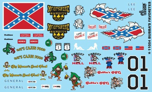 Gofer Racing 11054 Bubba's Favorites Decal